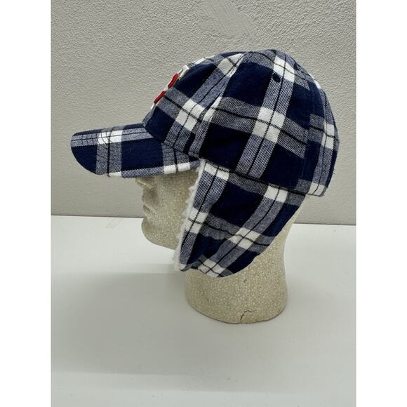 Melonwear Trapper Hat Minnesota Twins MLB Pepsi Blue Plaid Lined Winter Cap - Picture 7 of 8